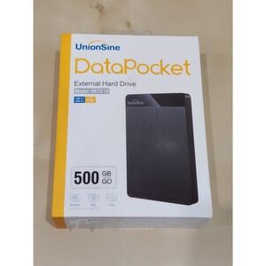 UnionSine DataPocket 500GB External Hard Drive Black HD2510 - New/ Sealed